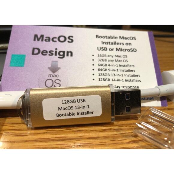 128GB USB-A 13-in-1 MacOS bootable installer, all 13 Apple Mac OS are included - Picture 4 of 8